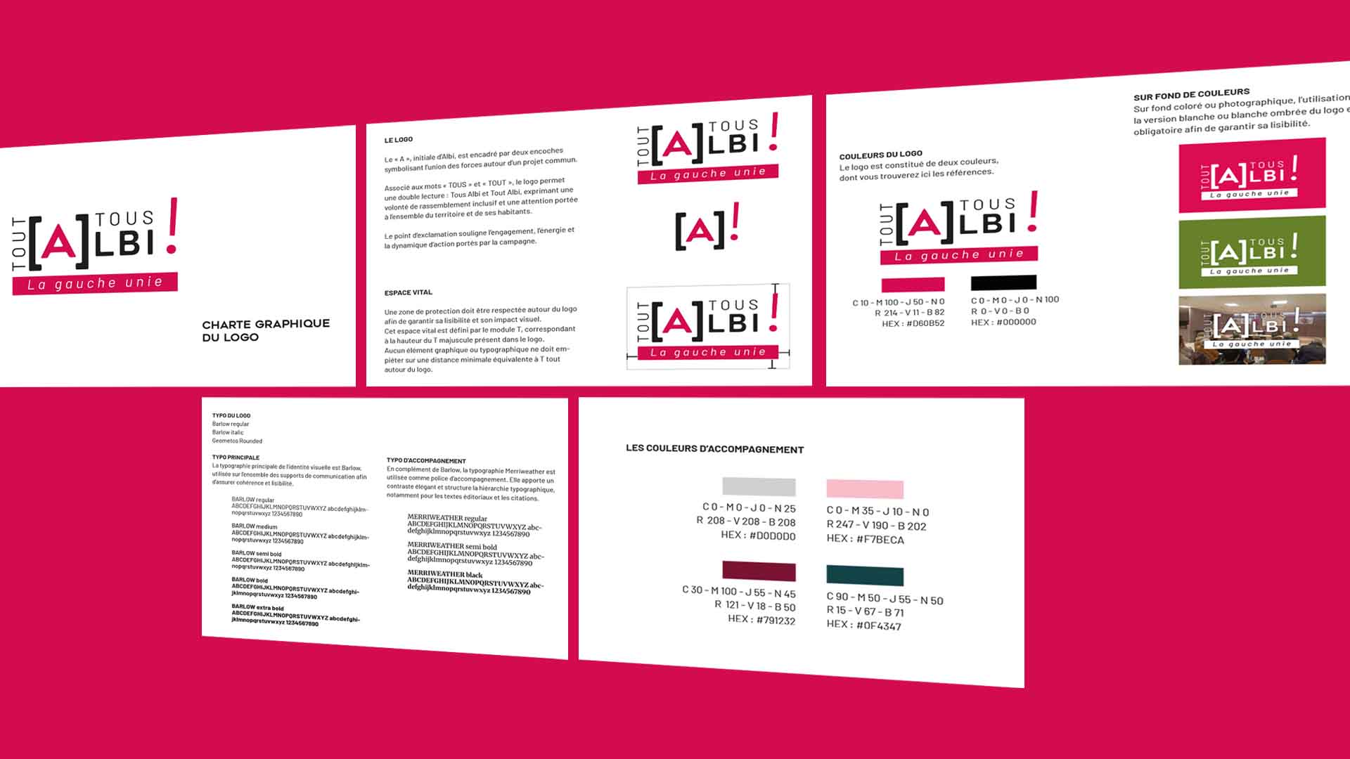 Charte graphique de la liste municipale Tous Albi Tout Albi